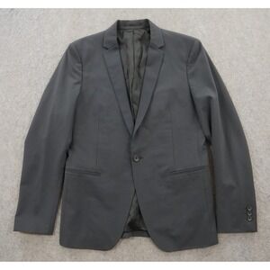 Theory Suit Jacket Mens 38 Regular Gray Stirling One Button Sports Coat